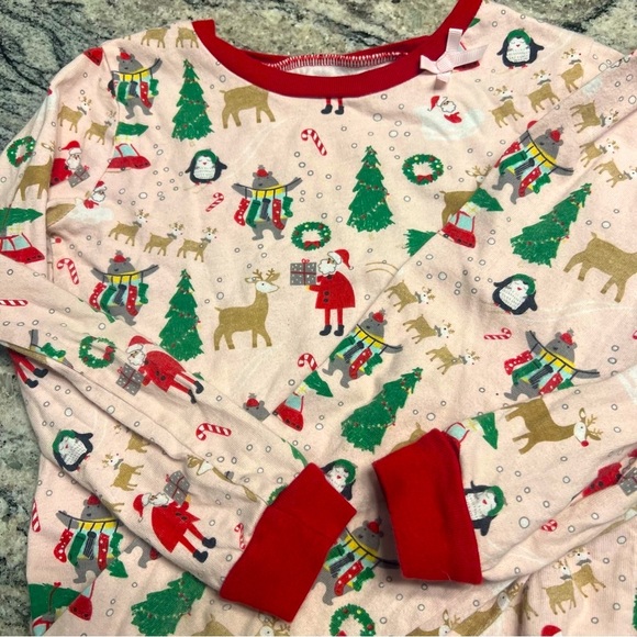 GUC MUD PIE GIRLS CHRISTMAS PJS SZ 5 - Picture 3 of 5